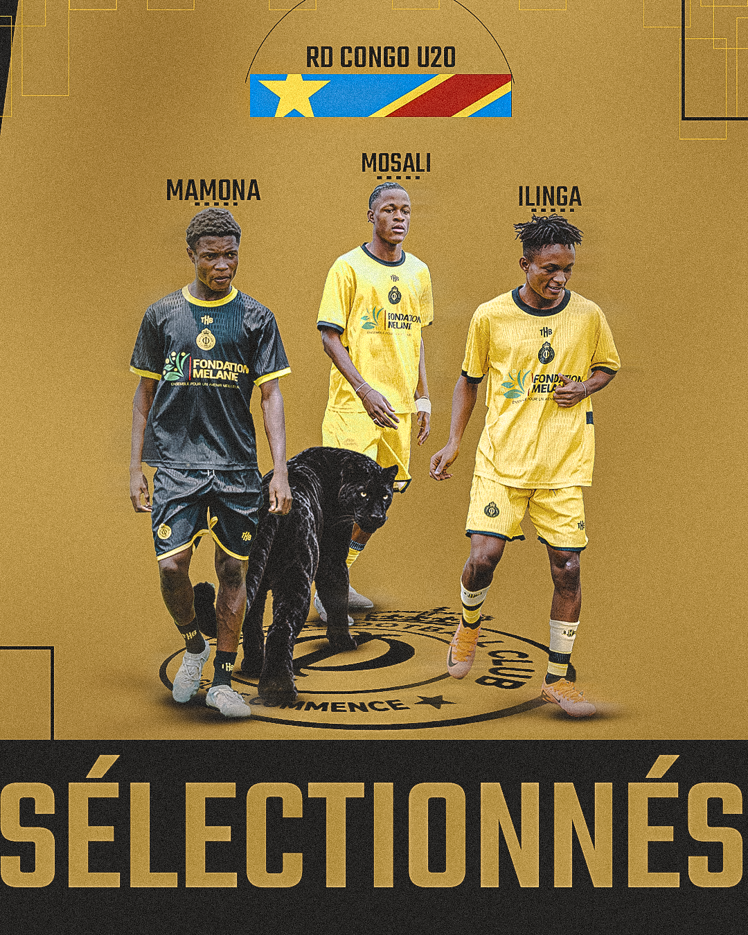 Trois Panthères appelées chez les Léopards U20