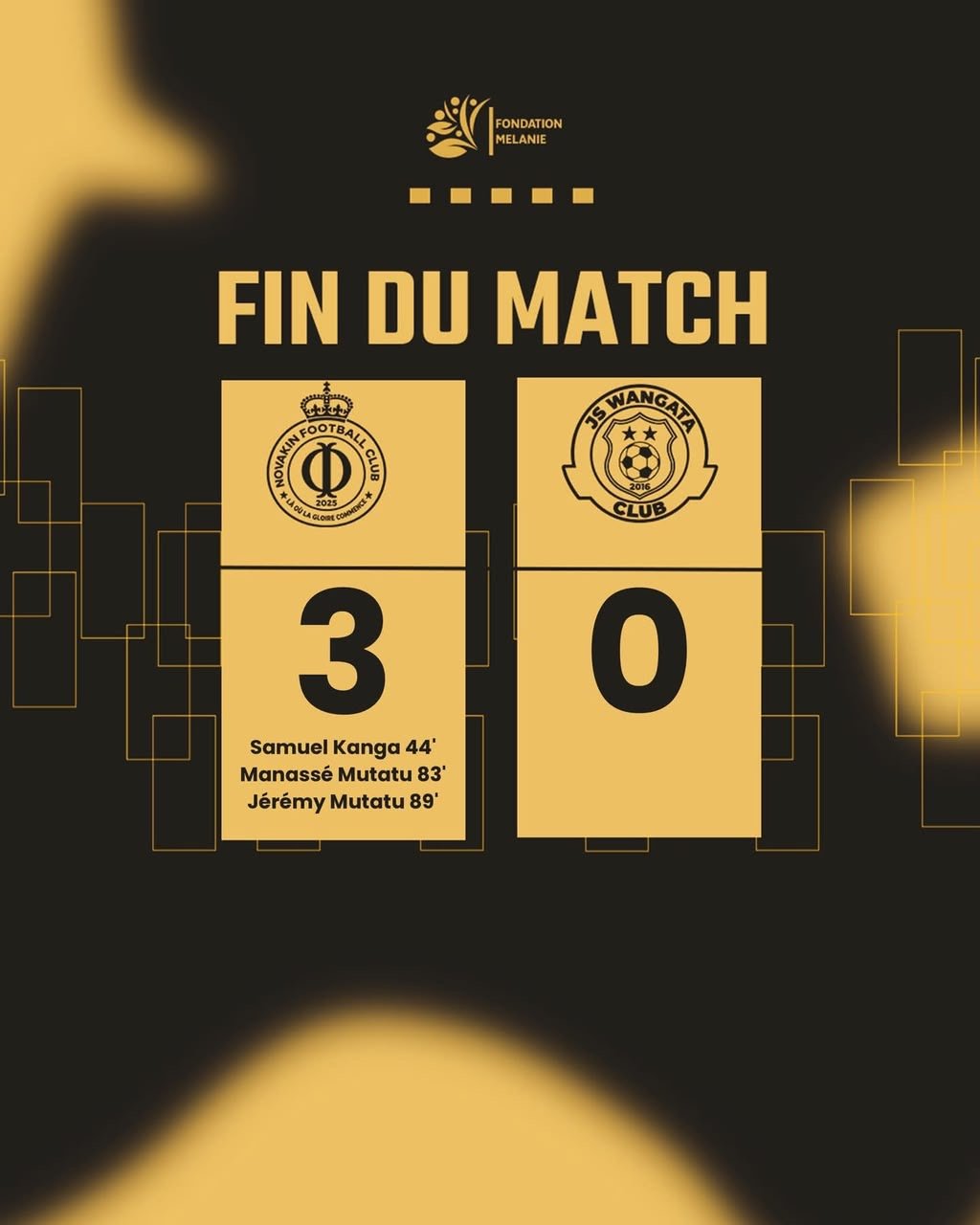 NOVAKIN FC – JS Wangata (3-0) : Une dernière répétition maîtrisée avant la Ligue 1